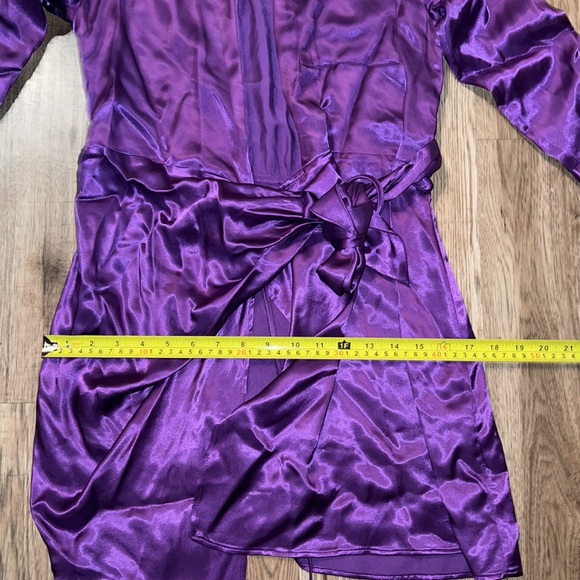 NEW! Zara Purple Belted Wrap Dress - Picture 11 of 12